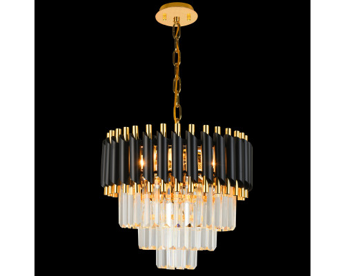 Основное фото Люстра подвесная Natali Kovaltseva DARIAN 76017/5C GOLD BLACK: Купить в Интернет магазин освещения GCSVET.RU