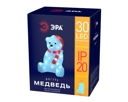 Основное фото Новогодний светильник "медведь" ЭРА ENIOF - 13 Б0047975: Купить в Интернет магазин освещения GCSVET.RU