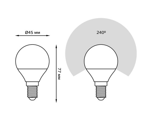 Дополнительное фото Светодиодная лампочка Gauss  105101307: Купить в Интернет магазин освещения GCSVET.RU