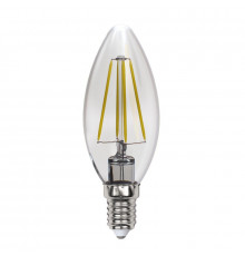 Филаментная лампа светодиодная (UL-00005899) Uniel E14 13W 3000K прозрачная LED-C35-13W/3000K/E14/CL PLS02WH