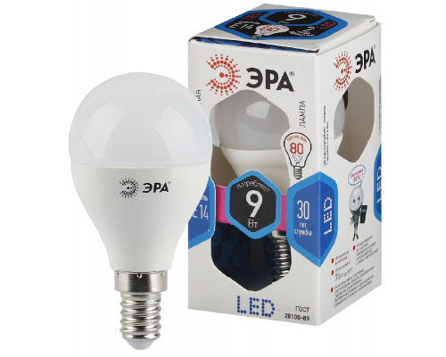 Основное фото Светодиодная лампочка Эра LED P45-9W-840-E14 Б0029042: Купить в Интернет магазин освещения GCSVET.RU