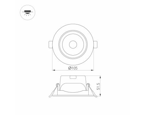 Дополнительное фото Светильник Downlight Arlight Polar 032311: Купить в Интернет магазин освещения GCSVET.RU