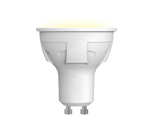Основное фото Светодиодная лампочка Uniel Яркая LED-JCDR 6W/WW/GU10/FR PLP01WH картон: Купить в Интернет магазин освещения GCSVET.RU