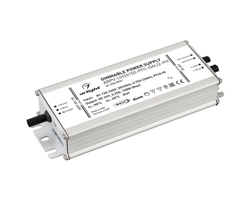 Основное фото Сетевой адаптер Arlight ARPV-UH24150-PFC-DALI2-PH (24V, 6.3A, 150W, IP67) 026126(2): Купить в Интернет магазин освещения GCSVET.RU