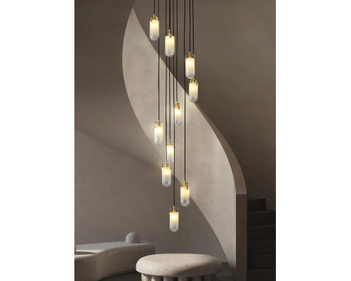 Дополнительное фото Люстра каскад Delight Sorno MT9056-10H brass: Купить в Интернет магазин освещения GCSVET.RU