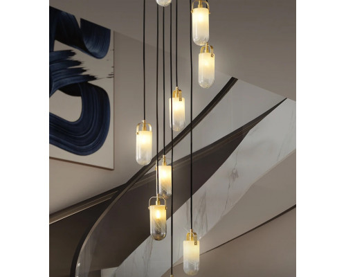 Дополнительное фото Люстра каскад Delight Sorno MT9056-10H brass: Купить в Интернет магазин освещения GCSVET.RU