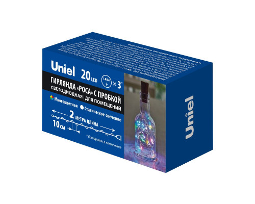 Дополнительное фото Гирлянда Uniel ULD-S0200-020/SСR/3LR MULTI IP20 WINESTOPPER UL-00010904: Купить в Интернет магазин освещения GCSVET.RU