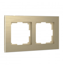 Рамка Werkel Aluminium на 2 поста шампань алюминий W0021711 4690389158148