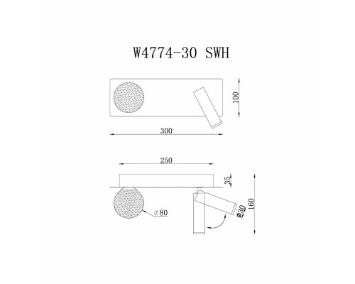 Дополнительное фото Светильник настенный iLedex Telescope W4774-30 SWH: Купить в Интернет магазин освещения GCSVET.RU