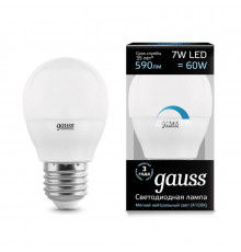 Светодиодная лампа для диммера Gauss E27 7W 4100K матовая 105102207-D
