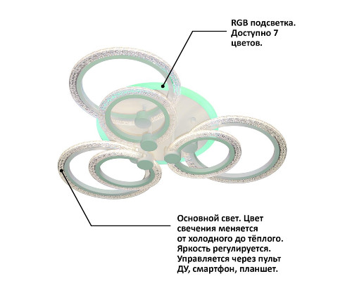 Дополнительное фото Люстра потолочная Natali Kovaltseva HIGH-TECH LED LAMPS 82013: Купить в Интернет магазин освещения GCSVET.RU