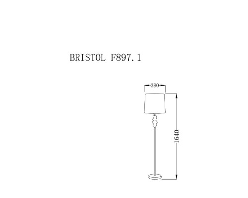 Дополнительное фото Напольный светильник Lucia Tucci Bristol F897.1: Купить в Интернет магазин освещения GCSVET.RU