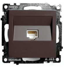 Розетка компьютерная 1-местная RJ-45 Stekker Катрин GLS00-7107-04 49023
