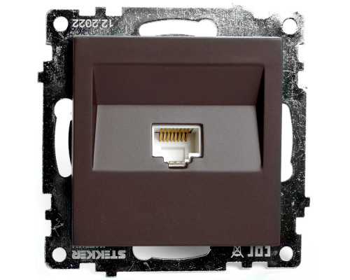 Основное фото Розетка компьютерная 1-местная RJ-45 Stekker Катрин GLS00-7107-04 49023: Купить в Интернет магазин освещения GCSVET.RU