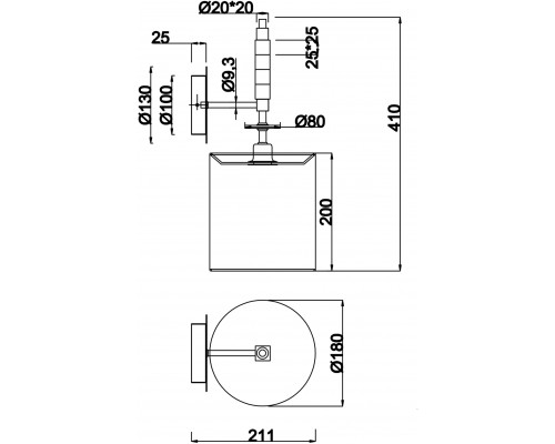 Дополнительное фото Настенный светильник Maytoni Torony MOD066WL-01CH: Купить в Интернет магазин освещения GCSVET.RU