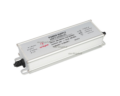Основное фото Сетевой адаптер Arlight ARPV-24250-A1 24V 250W IP67 10.4A 031514: Купить в Интернет магазин освещения GCSVET.RU