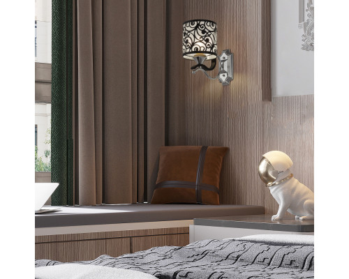 Дополнительное фото Настенный светильник Arte Milano Florentia-4957 304957/1W Bk/Ni: Купить в Интернет магазин освещения GCSVET.RU