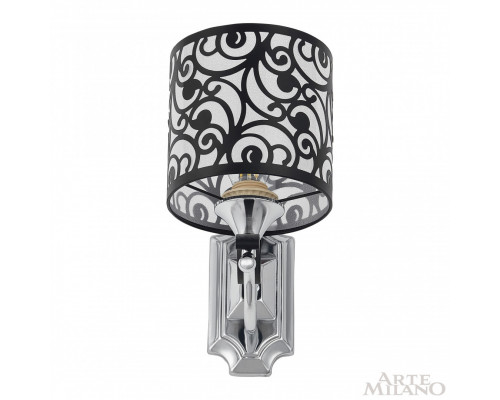 Дополнительное фото Настенный светильник Arte Milano Florentia-4957 304957/1W Bk/Ni: Купить в Интернет магазин освещения GCSVET.RU