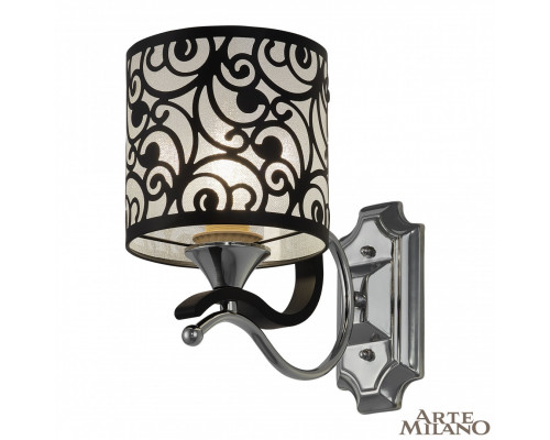 Основное фото Настенный светильник Arte Milano Florentia-4957 304957/1W Bk/Ni: Купить в Интернет магазин освещения GCSVET.RU