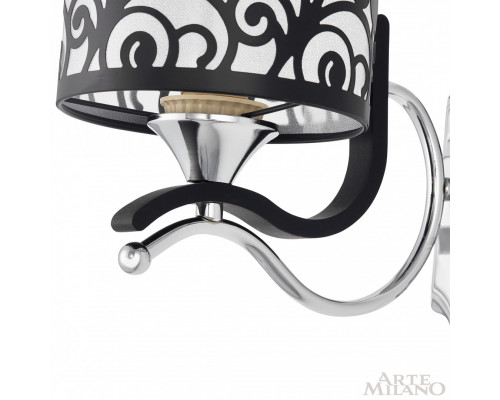 Дополнительное фото Настенный светильник Arte Milano Florentia-4957 304957/1W Bk/Ni: Купить в Интернет магазин освещения GCSVET.RU