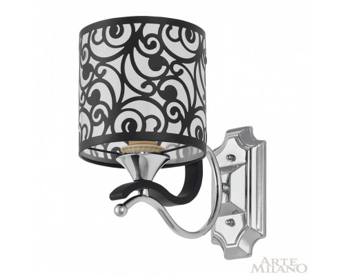 Дополнительное фото Настенный светильник Arte Milano Florentia-4957 304957/1W Bk/Ni: Купить в Интернет магазин освещения GCSVET.RU