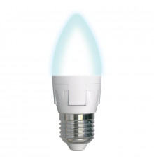 Светодиодная лампа для диммера (UL-00004295) Uniel E27 7W 4000K матовая LED-C37 7W/4000K/E27/FR/DIM PLP01WH