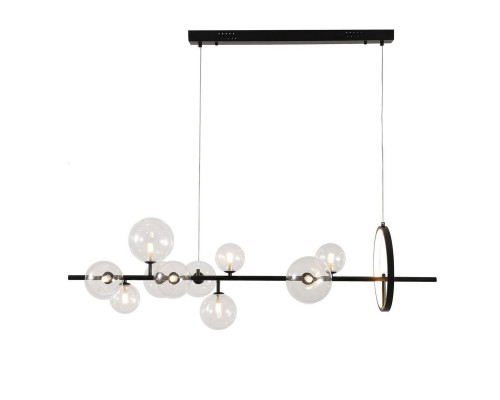 Основное фото Люстра подвесная Delight Collection Art Deco Bubble KG1233P-10 black/clear: Купить в Интернет магазин освещения GCSVET.RU
