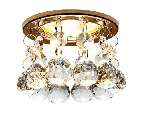 Основное фото Встраиваемый светильник Ambrella Light Crystal K2051 CL/G: Купить в Интернет магазин освещения GCSVET.RU