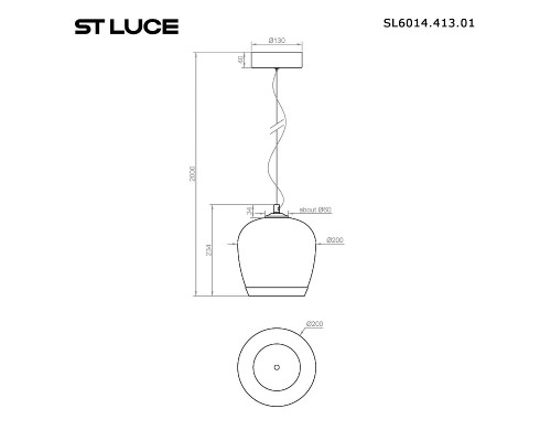 Дополнительное фото Светильник подвесной ST Luce Ripple SL6014.413.01: Купить в Интернет магазин освещения GCSVET.RU