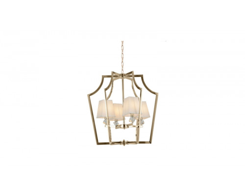 Основное фото Подвесная люстра Lumina Deco Montero LDP 1249-4 GD+WT: Купить в Интернет магазин освещения GCSVET.RU
