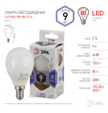 Светодиодная лампочка Эра LED P45-9W-860-E14 Б0031411