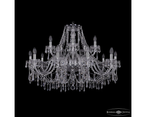 Основное фото Люстра подвесная Bohemia Ivele Crystal 1403/10+5/360 Ni: Купить в Интернет магазин освещения GCSVET.RU