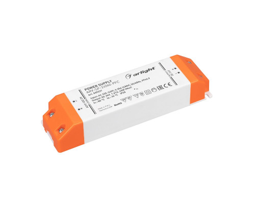 Основное фото Сетевой адаптер Arlight ARV-SP-24040-PFC (24V, 1.67A, 40W) 039237: Купить в Интернет магазин освещения GCSVET.RU