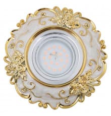 Светильник встраиваемый Fametto Arno DLS-A105 GU5.3 Chrome/Beige+Gold