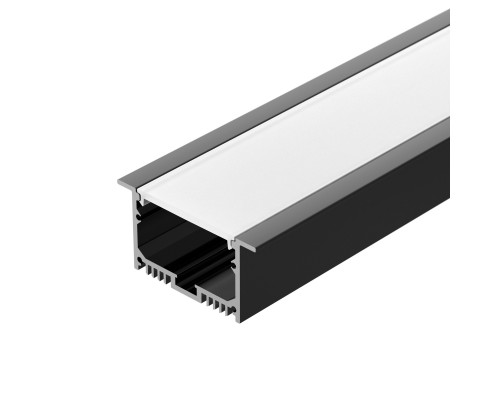 Основное фото Алюминиевый профиль Arlight с экраном SL-LINIA62-F-2500 BLACK+OPAL 036307: Купить в Интернет магазин освещения GCSVET.RU