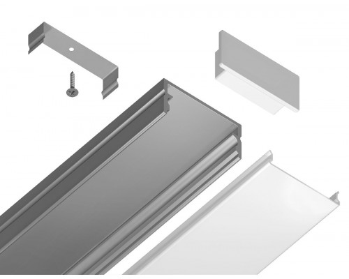 Дополнительное фото Алюминиевый накладной профиль Ambrella Light Alum Profile GP2001AL: Купить в Интернет магазин освещения GCSVET.RU