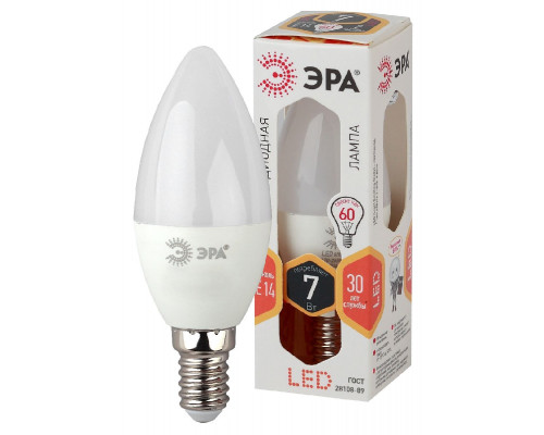 Основное фото Светодиодная лампочка Эра LED B35-7W-827-E14 Б0020538: Купить в Интернет магазин освещения GCSVET.RU