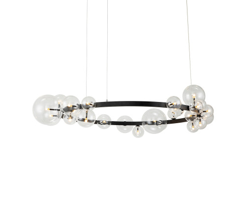 Основное фото Светильник подвесной Delight Collection Art Deco Bubble KM1294P-24 black/clear: Купить в Интернет магазин освещения GCSVET.RU