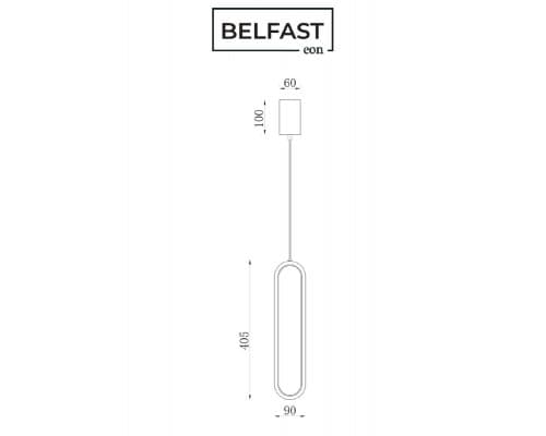 Дополнительное фото Светильник подвесной Belfast Nevis 86227-1W-41 BL: Купить в Интернет магазин освещения GCSVET.RU