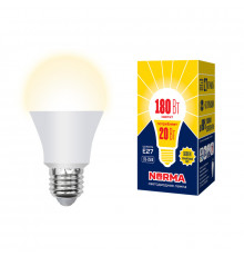 Светодиодная лампочка Volpe Norma A LED-A65-20W/WW/E27/FR/NR картон
