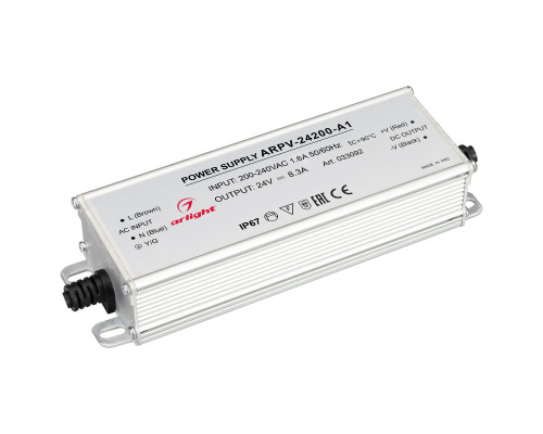 Основное фото Сетевой адаптер Arlight ARPV-24200-A1 (24V, 8.3A, 200W) 033092: Купить в Интернет магазин освещения GCSVET.RU