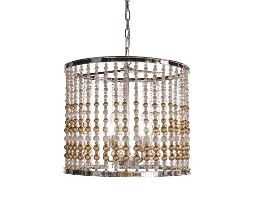 Основное фото Люстра подвесная Delight Collection Wood Light KW0783P-4 silver: Купить в Интернет магазин освещения GCSVET.RU