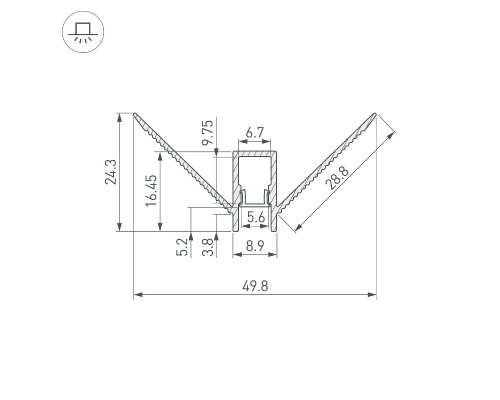 Дополнительное фото Алюминиевый профиль Arlight DECORE-S6-EXT-COMFORT-2000 ANOD внешний 043162: Купить в Интернет магазин освещения GCSVET.RU