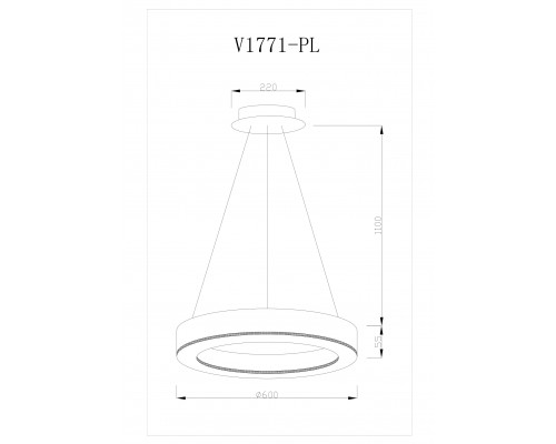 Дополнительное фото Люстра подвесная LED Moderli Viso V1771-PL: Купить в Интернет магазин освещения GCSVET.RU