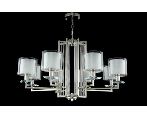 Дополнительное фото Люстра подвесная Crystal Lux Nicolas NICOLAS SP-PL8 NICKEL/WHITE: Купить в Интернет магазин освещения GCSVET.RU
