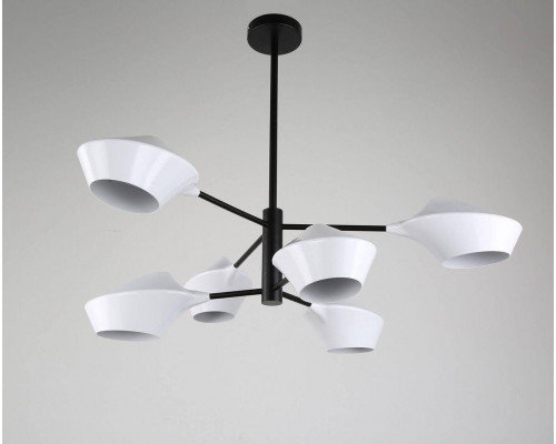 Дополнительное фото Люстра подвесная Lumina Deco Romina LDP 6037-6 WT+BK: Купить в Интернет магазин освещения GCSVET.RU