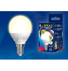 Светодиодная лампа для диммера (UL-00004302) Uniel E14 7W 3000K матовая LED-G45 7W/3000K/E14/FR/DIM PLP01WH