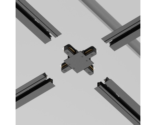 Дополнительное фото Коннектор X-образный Maytoni Accessories for tracks TRA002CX-11B: Купить в Интернет магазин освещения GCSVET.RU
