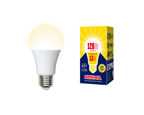 Дополнительное фото Светодиодная лампочка Volpe LED-A60 LED-A60-13W/WW/E27/FR/NR картон: Купить в Интернет магазин освещения GCSVET.RU