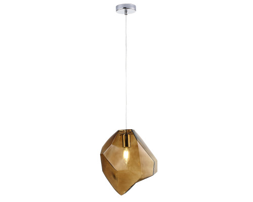 Основное фото Светильник подвесной Crystal Lux NUESTRO SP1 CHROME/BROWN: Купить в Интернет магазин освещения GCSVET.RU